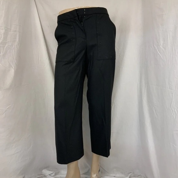 brooks brother red fleece Pants women’s  side patch pockets wool Sz 4 Cropped - Picture 1 of 16